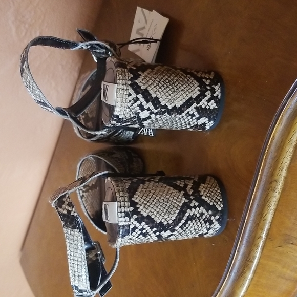 NWT Zara Platform Open Toe Sandal - Picture 4 of 8